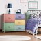 Sorbus Dresser with 5 Drawers - Storage Chest Organizer with Steel Frame, Wood Top, Handles, Fabric Bins